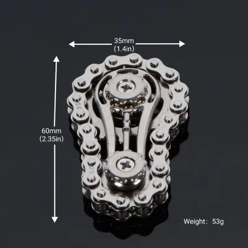 Fidget Toys ZLang EDC Finger Gyro Toy Punk Style Design Metal Silent Spinner Chain ADHD Stress Relief Portable Mechanical