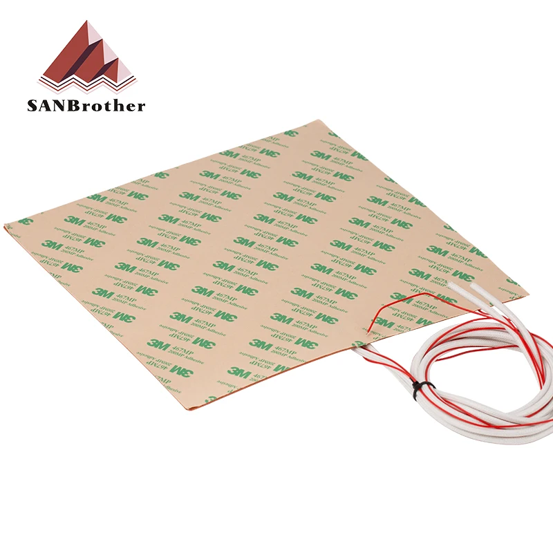Almofada de Aquecimento de Cama Aquecida Silicone Impermeável 220 300 310 mm 12 24v 110v 220v para a Impressora 3d Ender3 Cr10 Parte Cama Quente 500 600 750w - Imagem 5