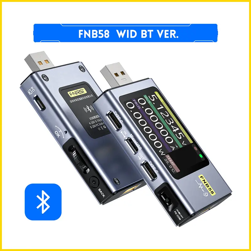 FNIRSI FNB58 Tester, Voltmeter, Ammeter, USB Tester Power Loss Detection Equipment Power PD Trigger Detection image 8