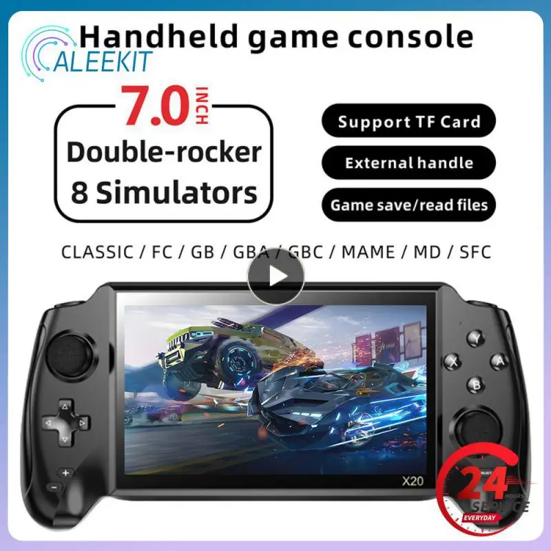 

Игровой автомат, портативная Ностальгия в стиле ретро, для двух игроков, 8 симуляторов, большой экран 5,5 дюйма, поддержка скачивания игр