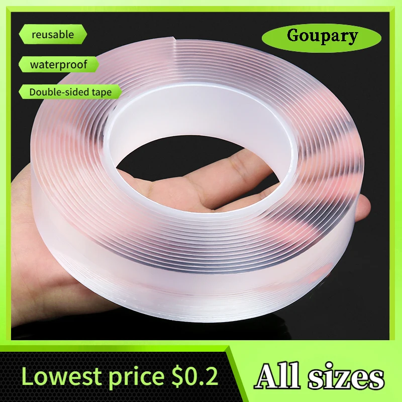 

Household Oil-proof Anti-fouling Kitchen Gap Filling Living Room Desktop Items Fixed Transparent Double-sided Nano Tape