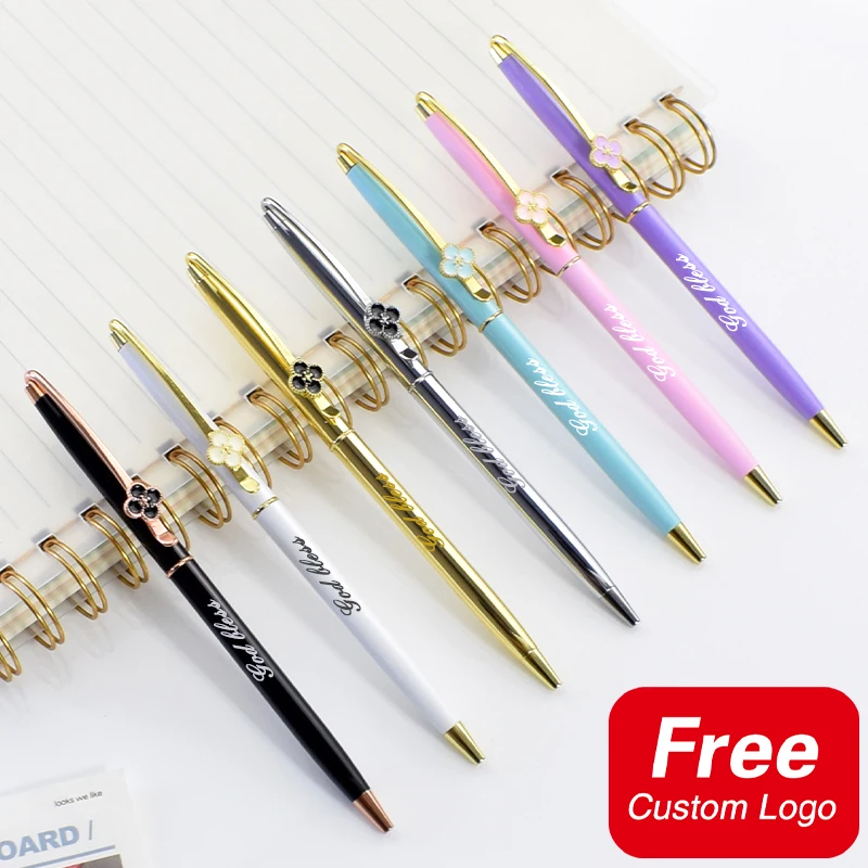 2Pcs Custom Logo Ballpoint Pens Fashion Four-leaf Clover Multi-color High Quality Luxury Personalized Original Advertising Gifts 2pcs 32f g 012 relay 32f g 012 high load 10a a set of normally open four pins