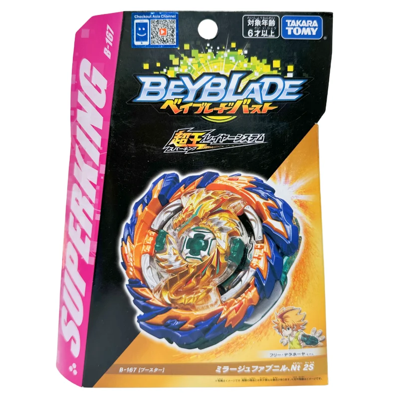 100% Originale Takara Tomy Beyblade Burst B-167 Booster Mirage Fabnir.Nt 2S Blast Spin Top Toys Per Bambini