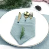 Set of 6 Cotton Cloth Napkins Gauze Sage Green 30x30cm for Wedding Decoration Everyday Use Dinner Tea Towel Table Party Napkins 4
