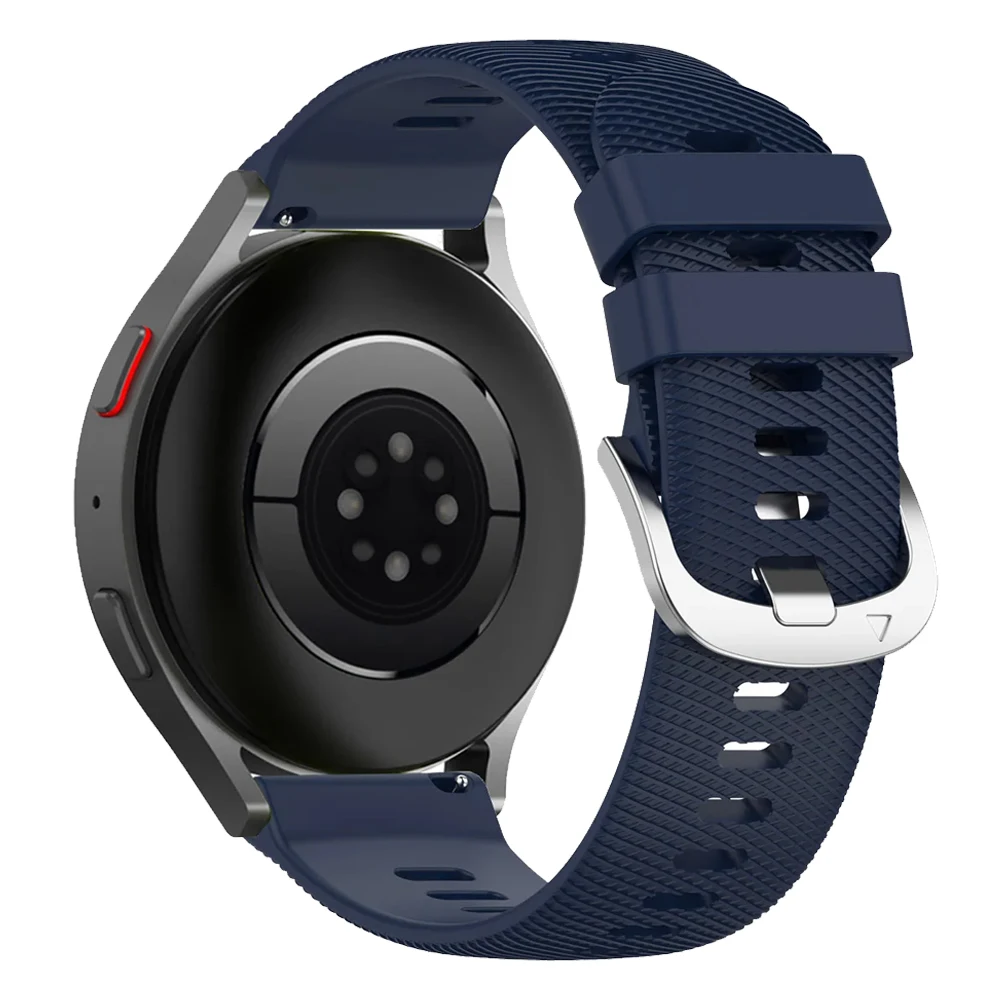 Versatile 22mm Silicone Sports Watch Band - Soft, Durable Replacement Strap for Fitness and Lifestyle