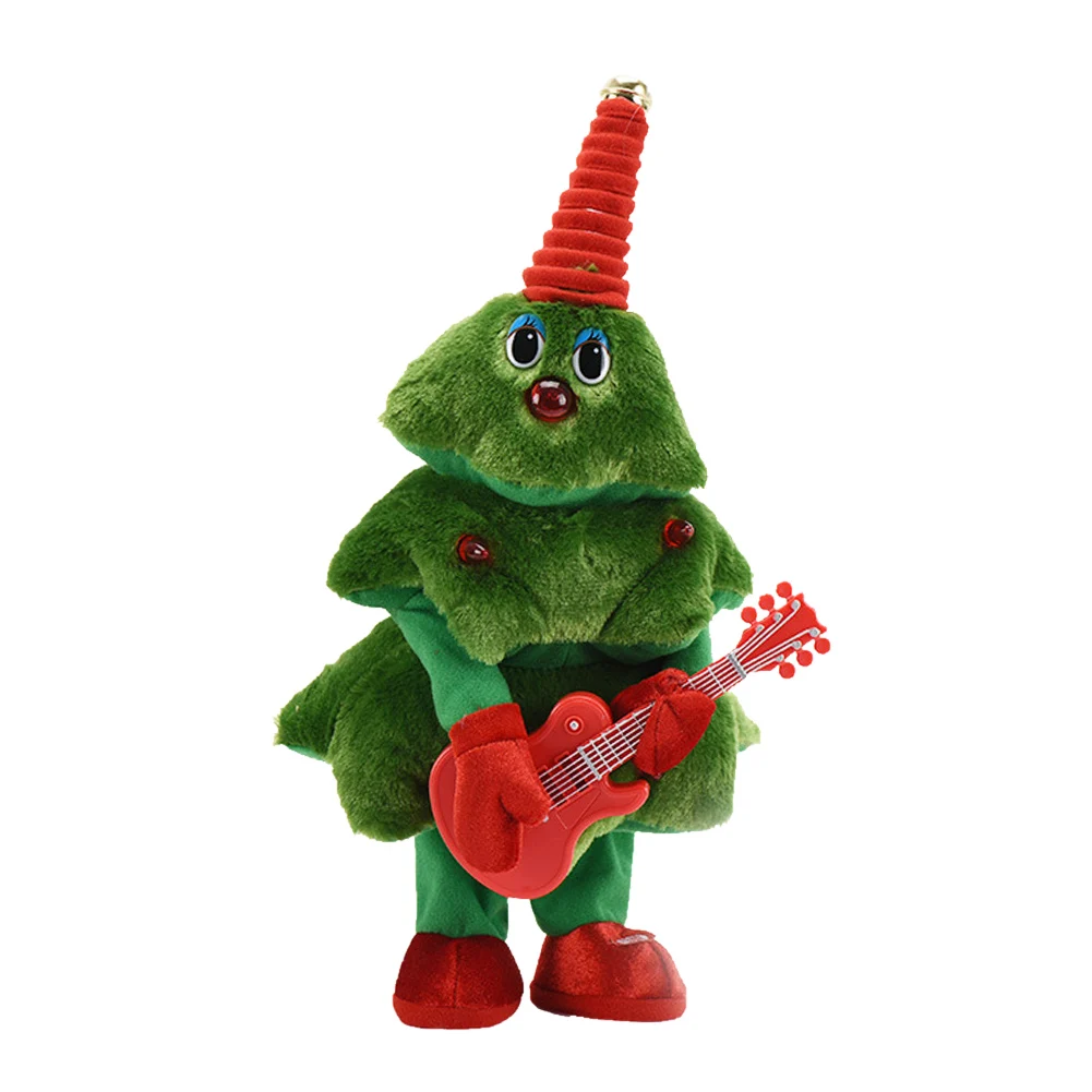 Electric Christmas Plush Dolls Creative Plush Xmas Tree Dolls Funny Singing Music Dancing Toy for Xmas Party Decor