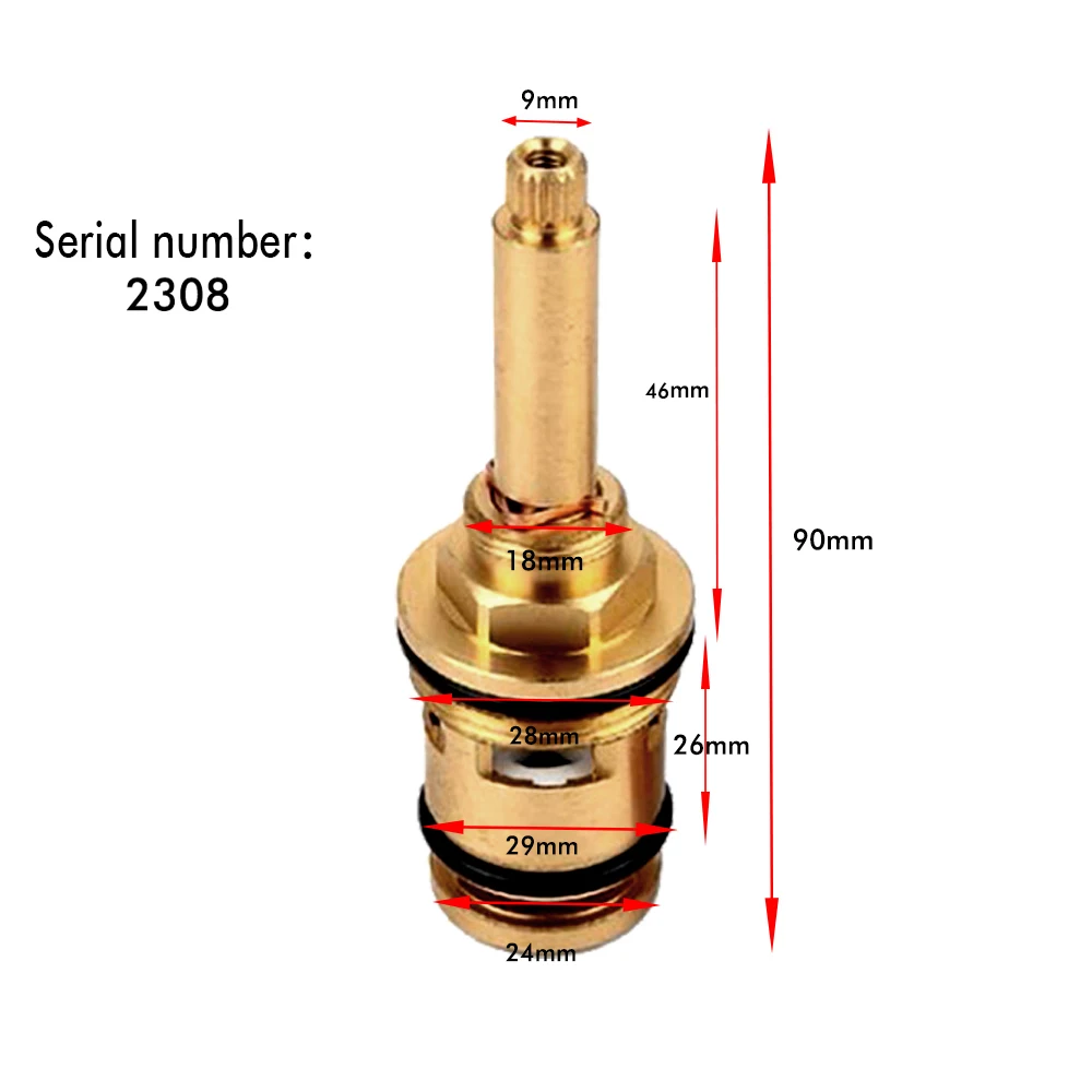 2 Function Shower Tap Cartridge Universal Replacement Spare Valve Ceramic Cartridge Diverter Water Shower Switch Repair kit