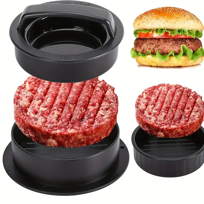 Burger Press Hamburger Meat Press Maker Stuffed Burger Patties Hamburg Making Tool Round Beef Grill Pie Press Mould Maker Kitchen Accessories
