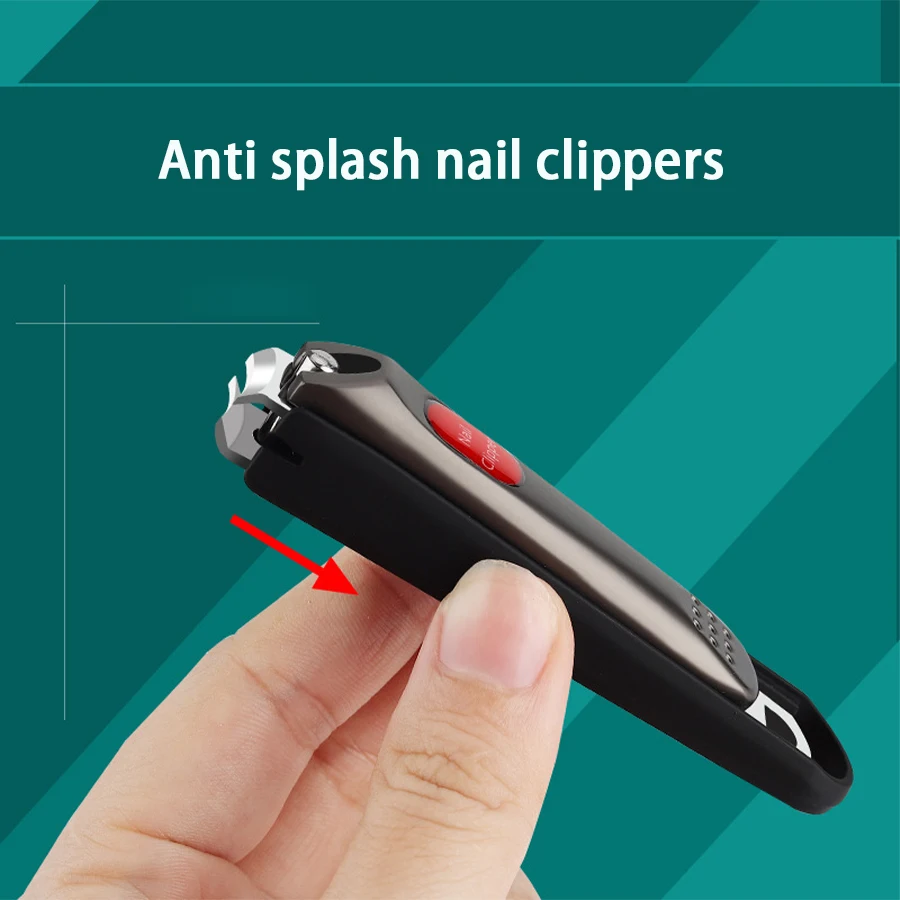 Nail Clippers Anti Splash Fingernail Cutter Stainless Steel Manicure Tools Sharp Nail Scissors Detachable Design Trimmer