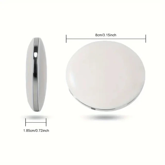 Miroir compact avec lumière, miroir de poche LED grossissant 1X/3X avec câble de données USB, mini miroir rose pour sac à main, poche, voyage 5