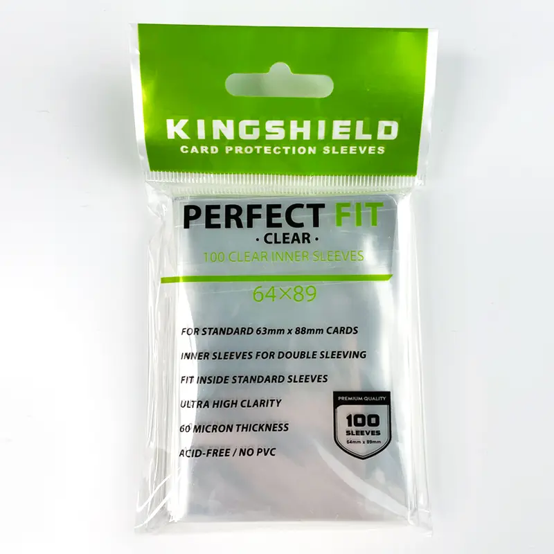 KINGSHIELD 100pcs/lot 64*89mm ClearCard Sleeve Perfect Fit Card Sleeve Card Protector Perfect Size PKM Inner Card Sleeves NO PVC - Image 6