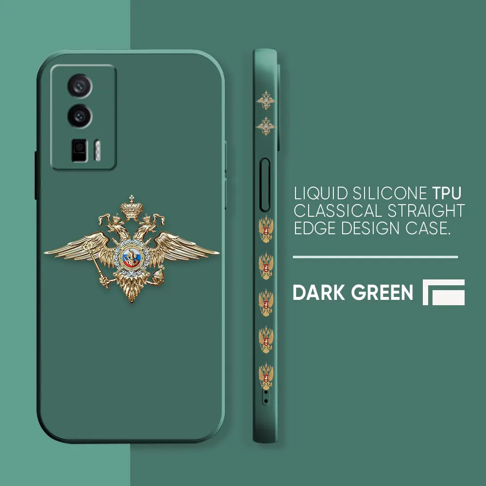 thumbnail image 1 of Funda para Redmi K60E K50 K40S K40 K30 K20 10C 9 8A 8 10 Pro 4G 5G Funda de silicona líquida Simple emblema de la Federación Rusa, 1 of 5