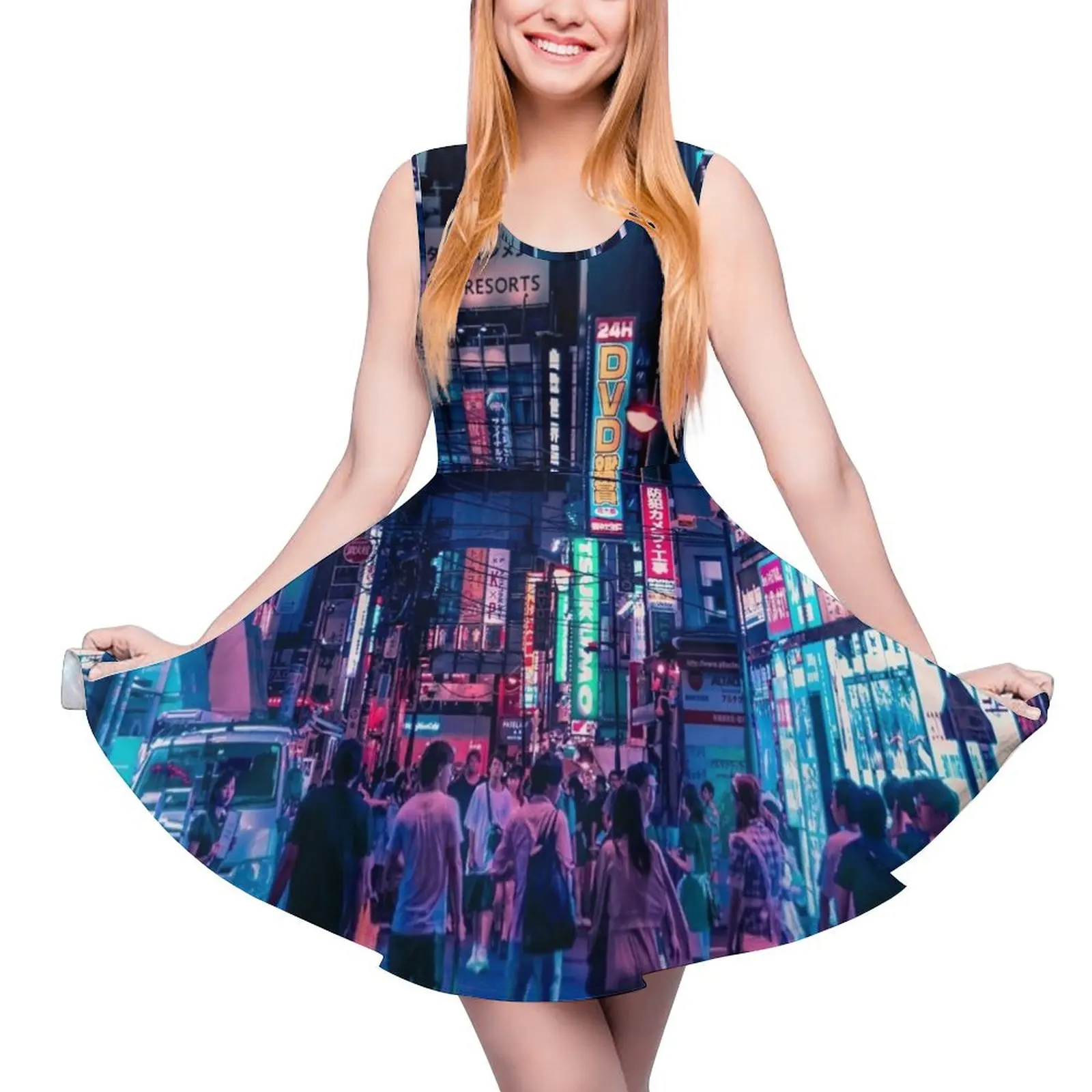 

Daydreaming of Tokyo Round Neck Dress dresses for womens 2024 summer dress daily dress for woman Party dresses