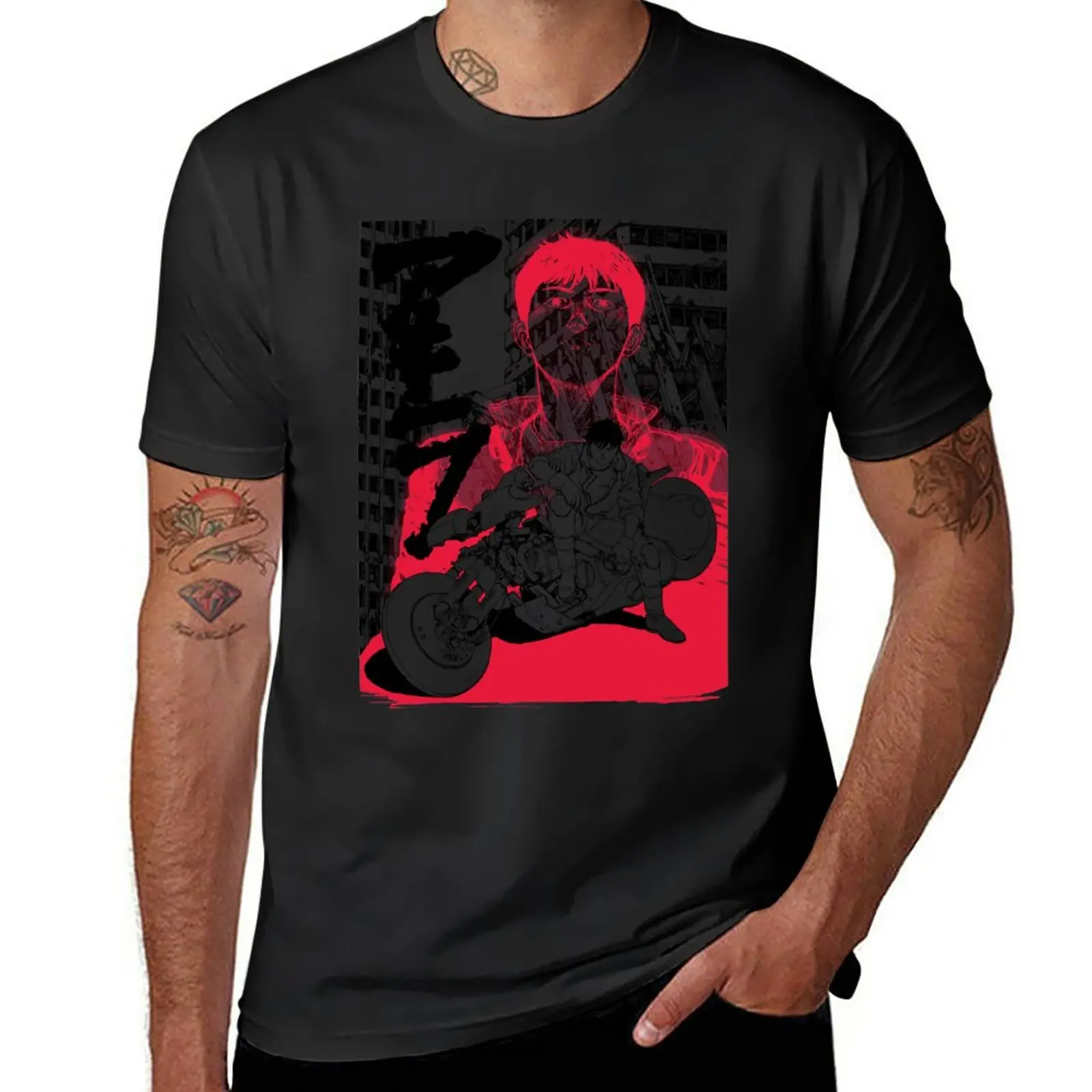 

Новинка, футболка Akira/Kaneda (Темная), Мужская футболка, Мужская футболка, быстросохнущая футболка, черные футболки для мужчин