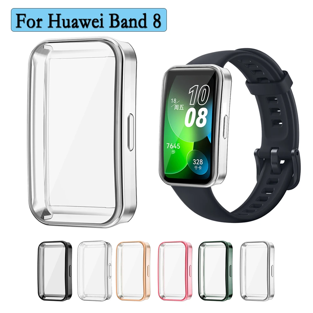 TPU Cover Case For Huawei Band 8 Bumper Accessories Protector Full Coverage Soft Screen Protection Supplies