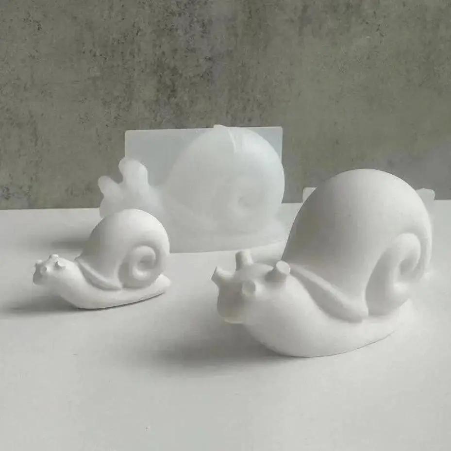 1 Pcs 크리스탈 에폭시 수지 금형 귀여운 달팽이 동물 실리콘 주조 금형 달팽이 만들기 홈 장식 석고 금형