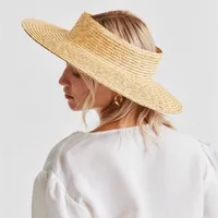 Summer Empty Top Round Sun Hats For Women Elegant Wide Large Brim Beach Straw Hat Casual Panama Caps Uv Protection Cap Sombrero 1