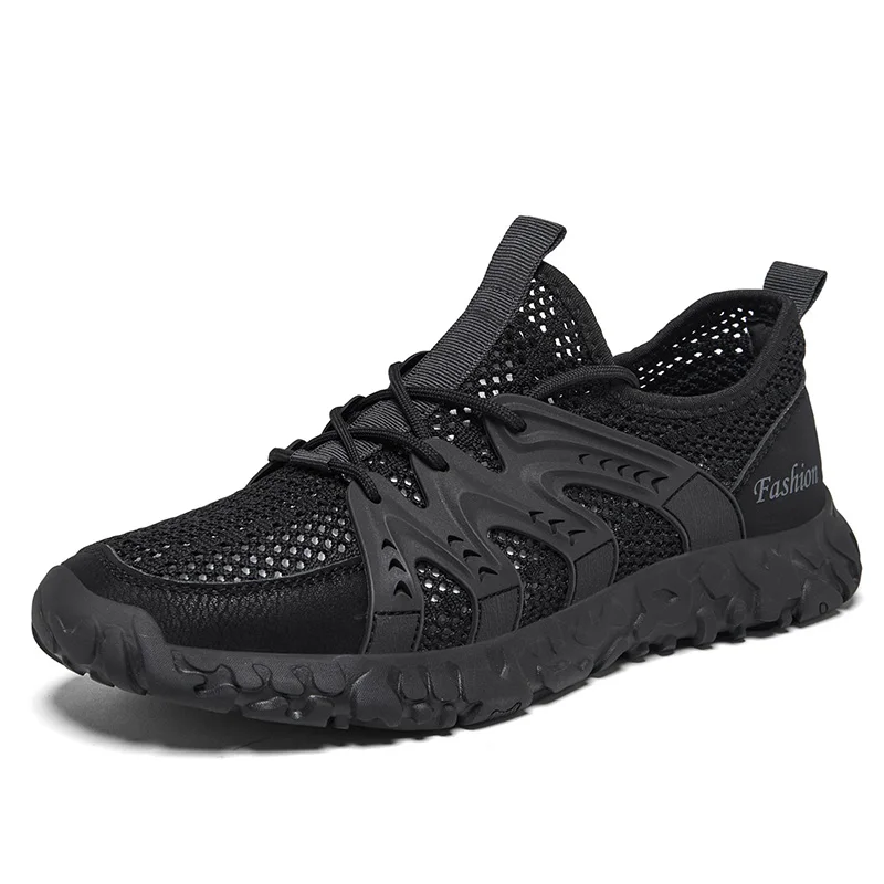 

Fujeak Plus Size Casual Hiking Shoes Mens Outdoor Breathable Mesh Shoes Fashion Non-Slip Running Shoes for Men Lace Up Sneakers