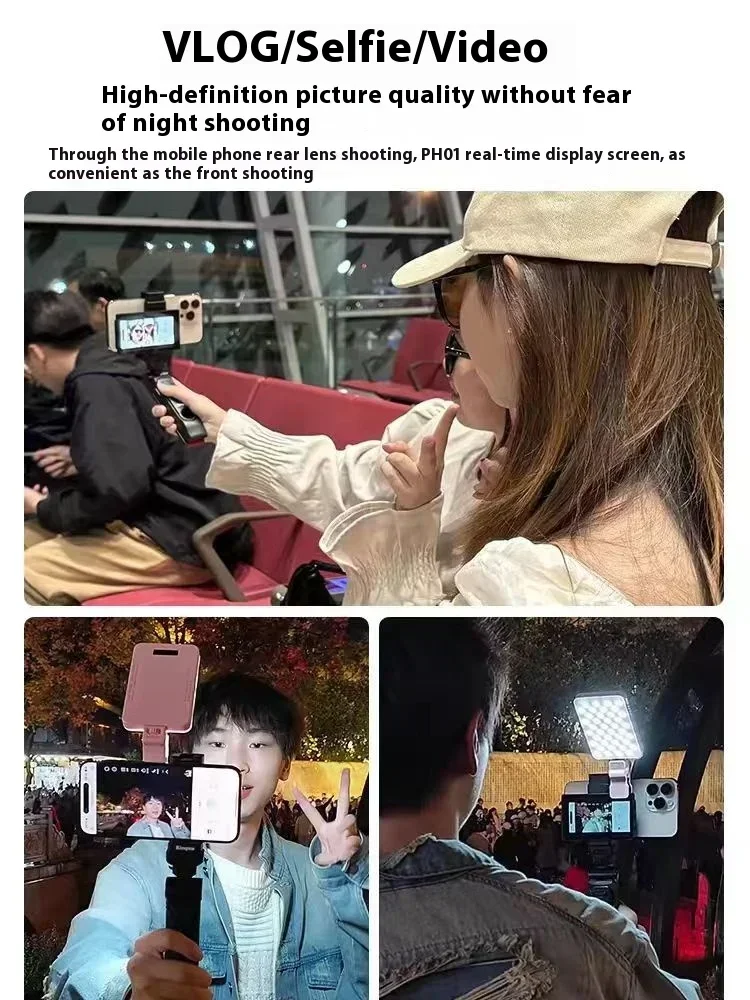 Kingma VL-PH01 Smartphone Vlog Selfie Monitor Magnetic Screen Portable Travel Using Phone Rear Camera Selfie Vlog Live Stream