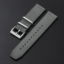 Comfortable Nylon Canvas Sport Wristband with Quick Release - 22mm (Grey)