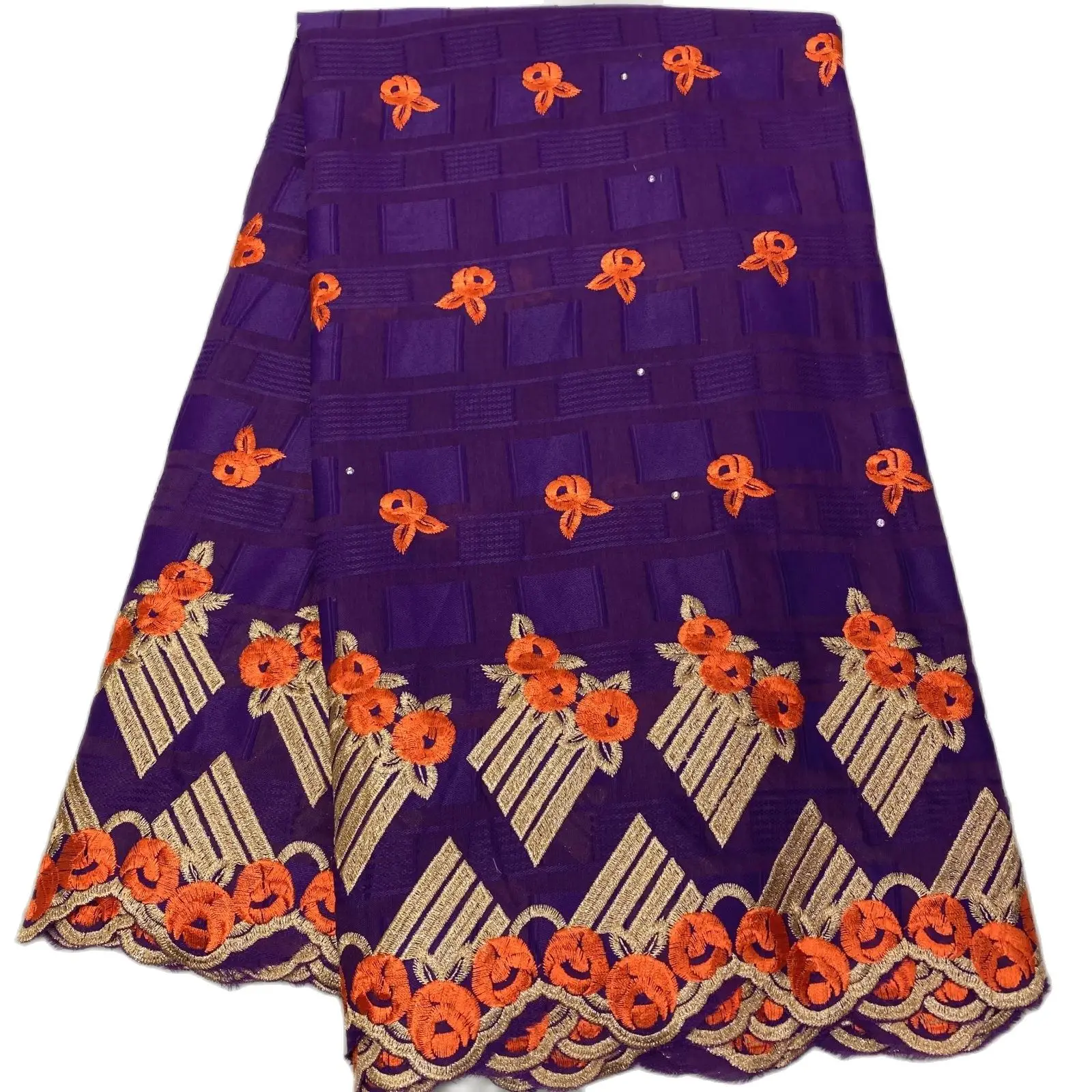 

2023 оптовая цена африканская Мода Дубай качество швейцарская хлопковая вуаль сухая кружевная ткань вышитая в Швейцарии Материал 5 ярдов