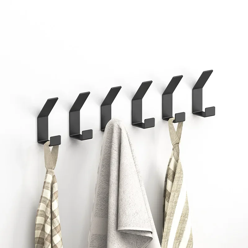 1/3/5Pcs Wall Robe Hook Multi-purpose Double Hook for Clothes Towel Coat Hanger Key Holder Kitchen Bathroom  Accessories Gancho 2
