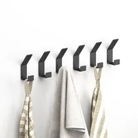 1/3/5Pcs Wall Robe Hook Multi-purpose Double Hook for Clothes Towel Coat Hanger Key Holder Kitchen Bathroom  Accessories Gancho 2