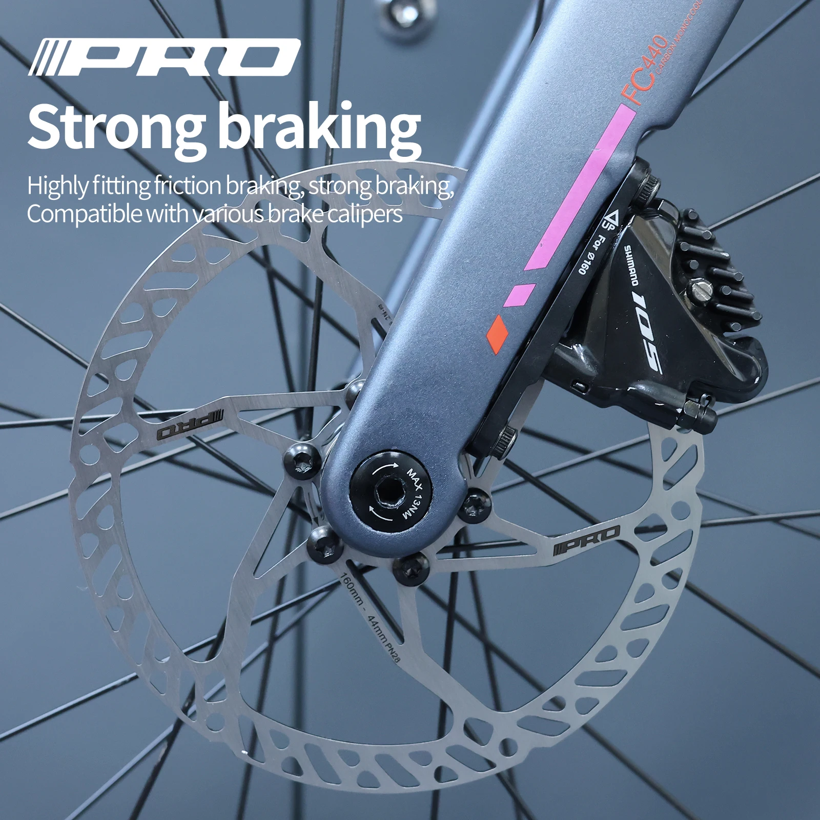 IIIPRO Ultra-Light Bicycle Disc Brake Rotor 140/160mm Cnc Hollow High-Strength Steel Mtb Road Bike 6 Bolt Disc Brake Rotors