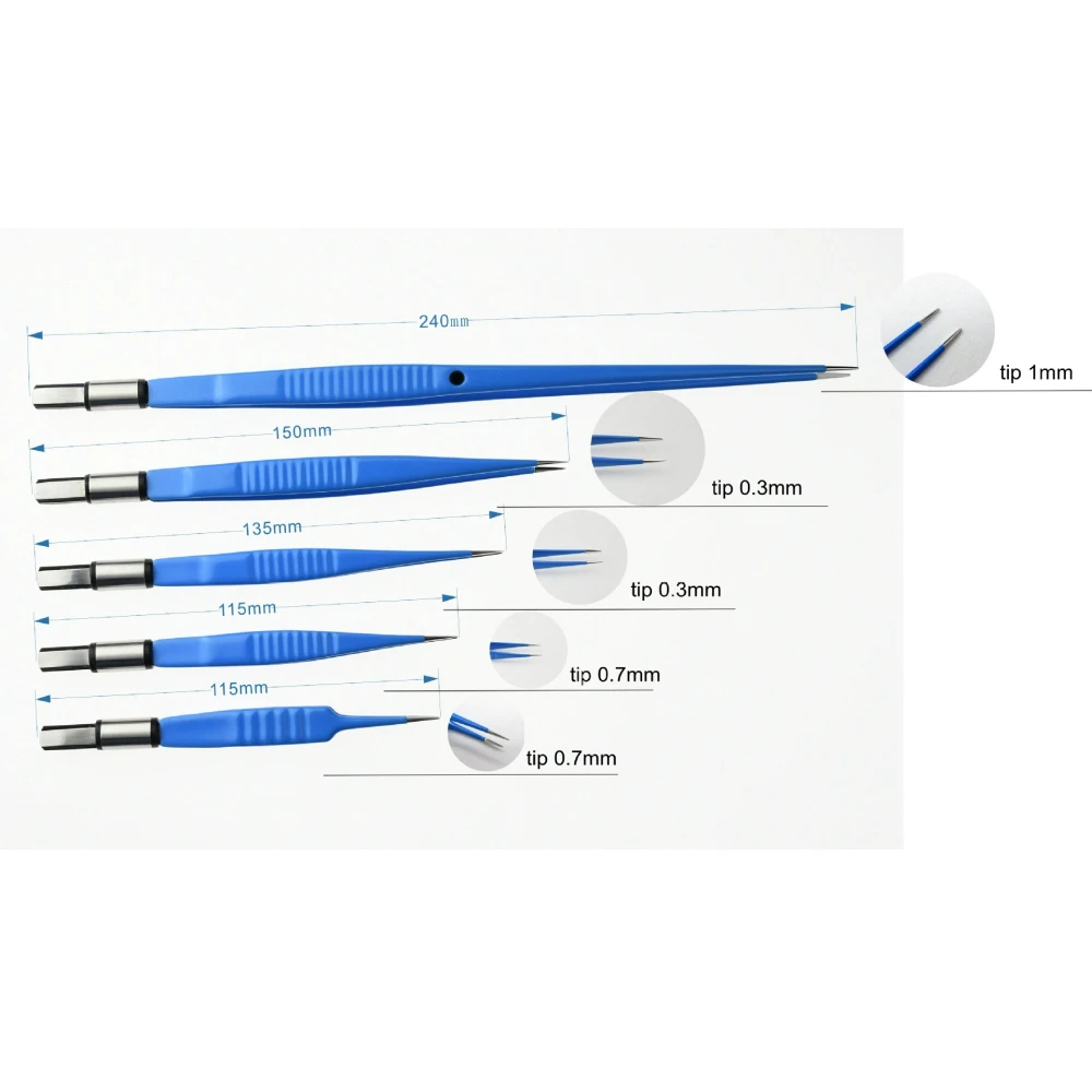 

Medical Reusable Bipolar Forceps Bipolar Electrocoagulation Tweezers for Electrosurgical Unit 105/115/120/135/150/200/220/240MM