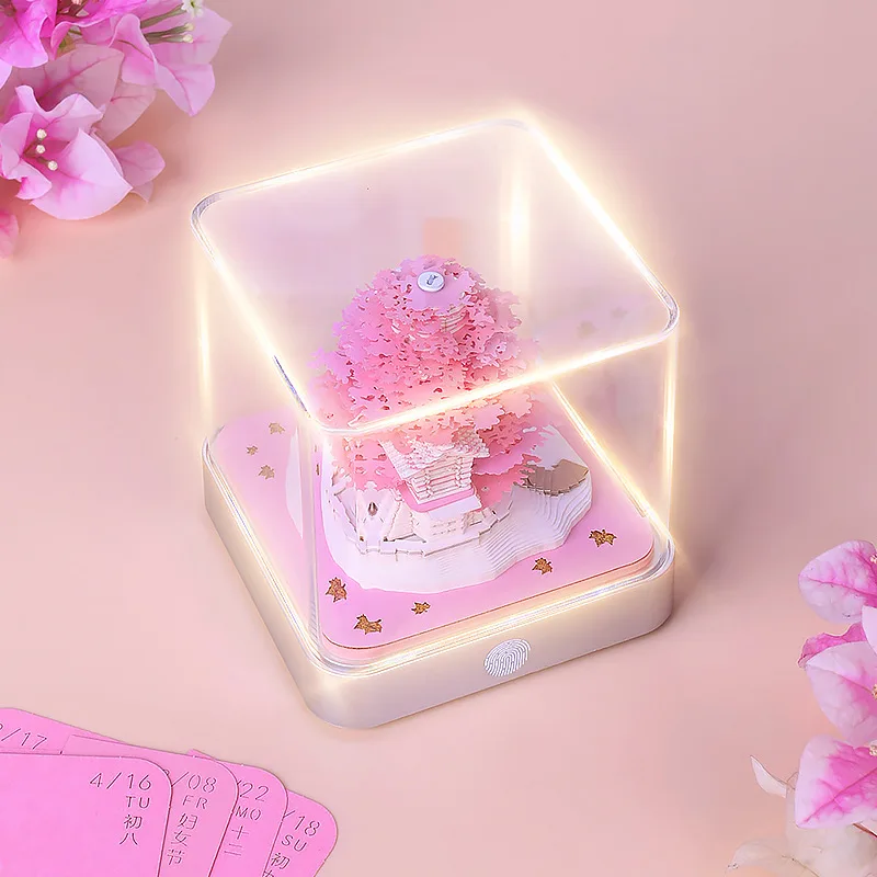 달력 모델 미니어처 기념품 테이블 장식 아트워크 노벨티 피규어, 3D 메모 패드, 집 장식, 생일 선물 크리스마스