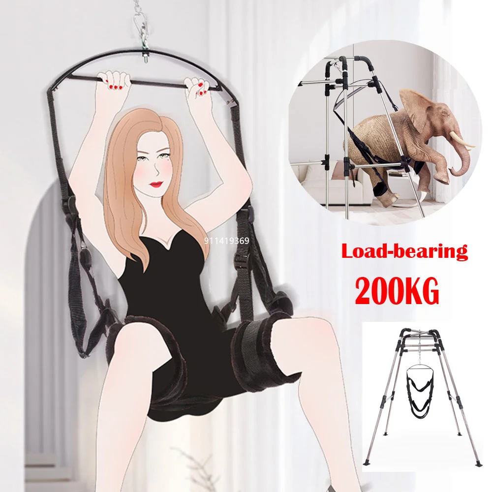 Load-bearing 200KG Large Iron Frame Swing Set Toy Swing Adult Frame Yoga Furniture Ceiling Type Double Toy Couple 18+