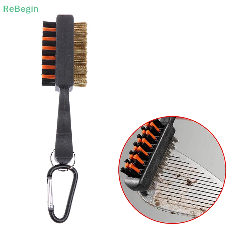 

Golf Club Cleaning Brush Tool Retractable Zip Wires 2 Sided Nylon Accessories