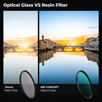 K&F CONCEPT K Series 49-82mm Filters UV/CPL/ND2-400/Black-Mist 1/4 Cap Clean Cloths Camera Lens Filter Set for Nikon Canon Leica 3