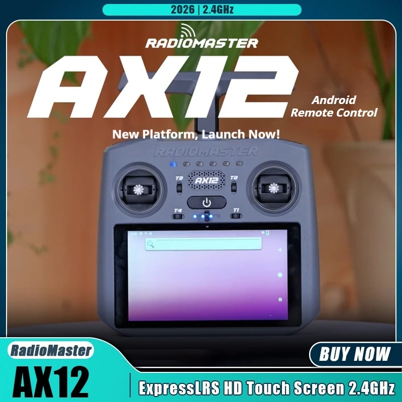 새로운 AX12 안드로이드 리모컨 ExpressLRS HD 터치스크린 2.4G HDMI 입출력 지원 FPV RC 드론 컨트롤러