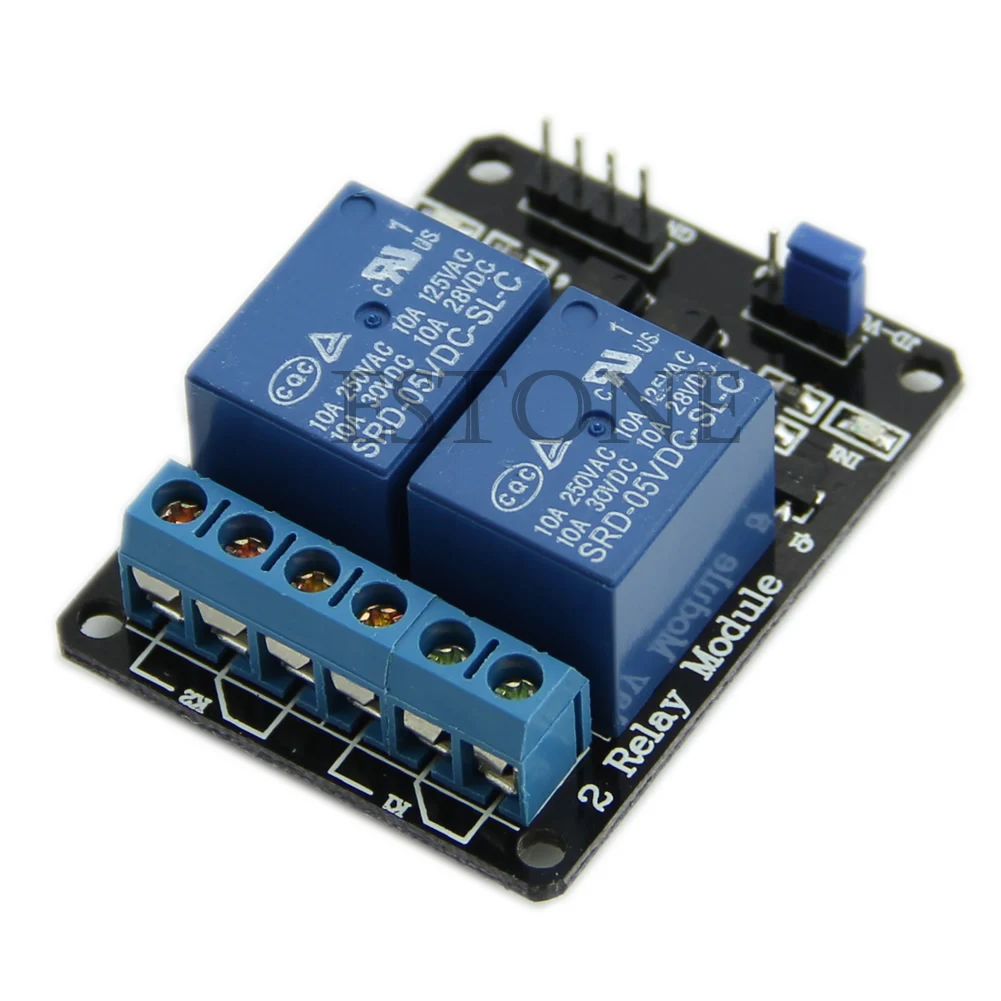 1 шт. 5 В 2 двухканальный релейный модуль с оптопарой для PIC ARM AVR