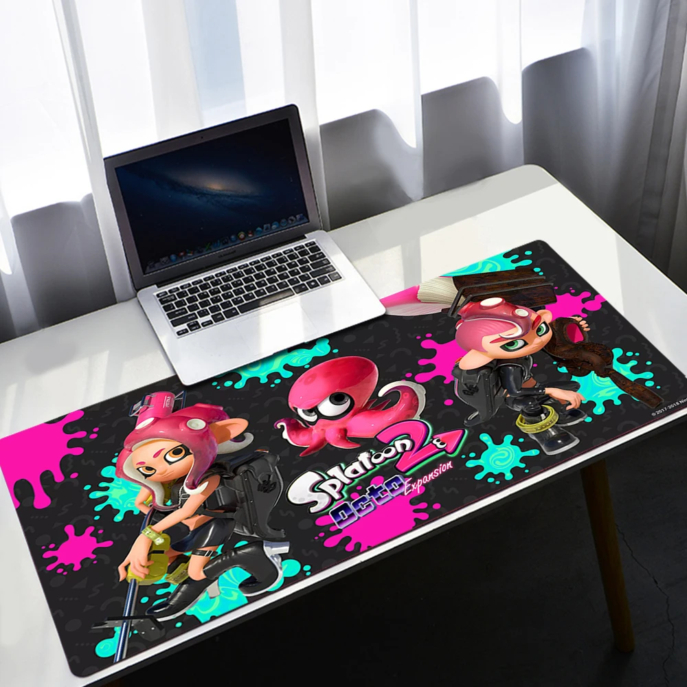 

Splatoon 2 Large Play Mats Anime Gamer Mouse Pad Carpet for Mouse Non-Skid Rubber Locking Edge Computer PC Keyboard Mousepad Big