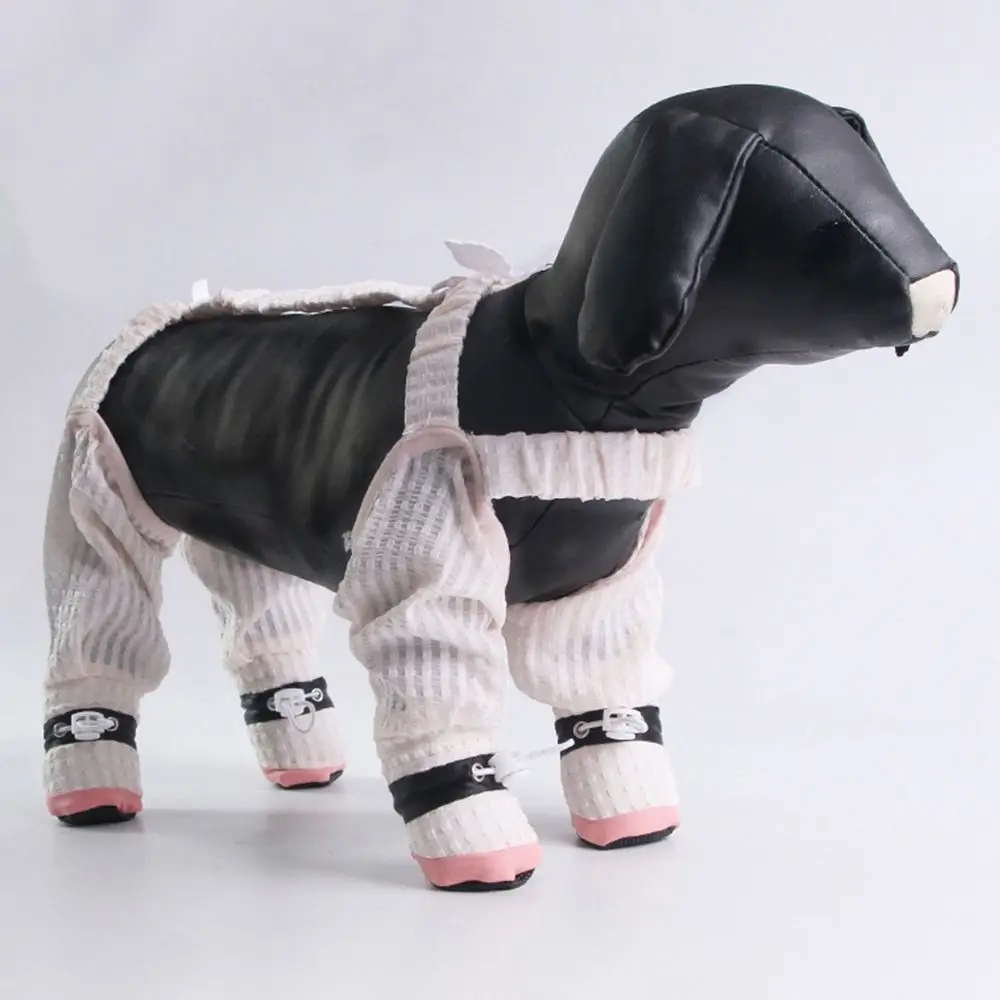 Full Leg Protection Pet Strolling Going Out Pants Adjustable Dust-proof Dog Boot Leggings Anti-Slip Dog Jumpsuit Shoes