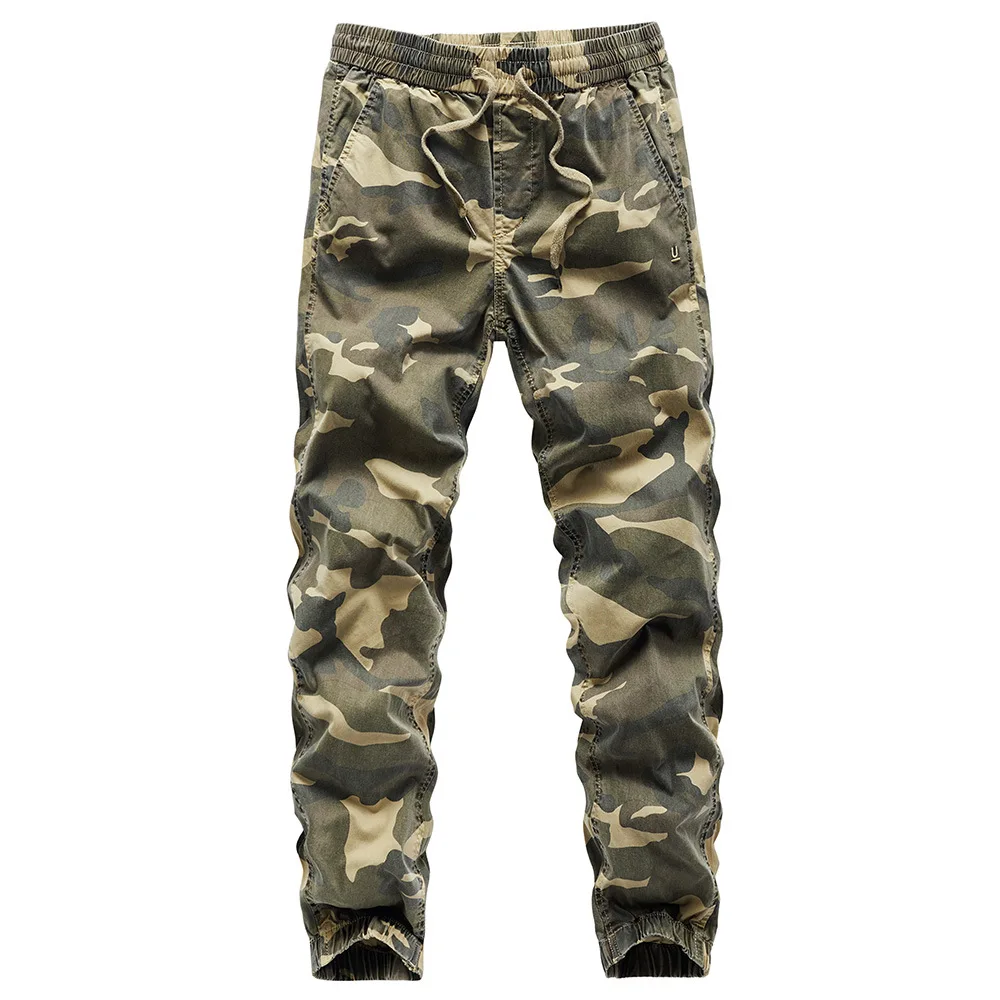 Elmsk Men's camouflage pants Fashion cotton elastic elastic pants Youth personality trend Colorful casual pants Printed leggings