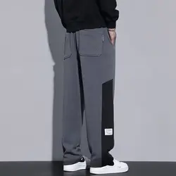 Autumn Winter KPOP Fashion Style Harajuku Slim Fit Sweatpants Loose All Match Casual Pants Pockets Straight Cylinder Sport Pants