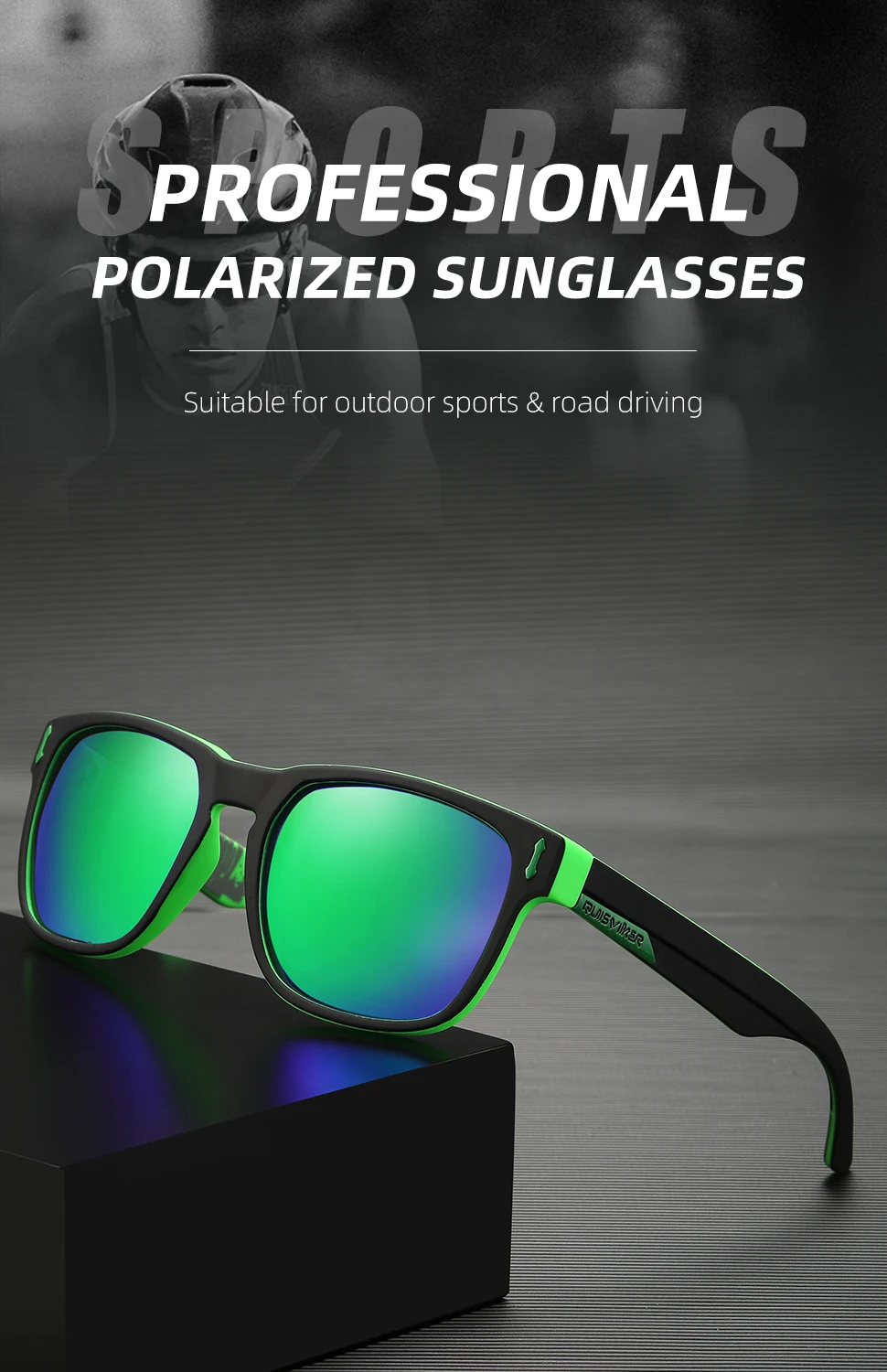 Description Picture 2 of itemBrand New Men Sunglasses Polarized Women UV400 Sun Glasses Outdoor Baseball Softball Sport Eyewear Fishing Goggles