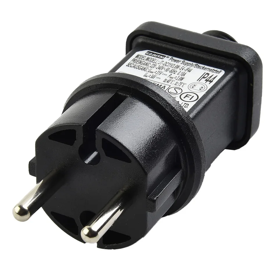 12 V 1 A voedingsadapter, IP44 waterdicht, 2 stuks EU-stekker, led