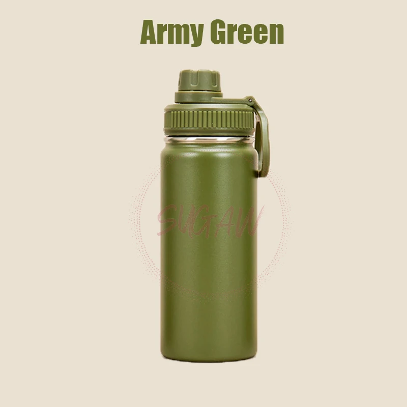 Insulated Water Bottle,32/40oz Stainless Steel Double Wall Vacuum Wide  Mouth Sport Bottle with Leakproof Spout Lid - AliExpress