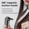 Portable Mini Leafless Hair Dryer Travel Blower 3 Gears Cool and Tot Wind Temperature Control Dry Quickly with Collecting Nozzle 2