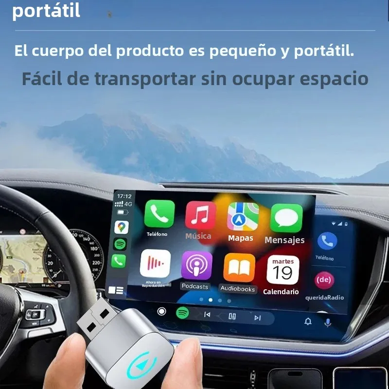 Adaptador Carplay inalámbrico 2 en 1 para iPhone, android, auto, apple, Carplay inalámbrico, Mini USB, Ai Box, Carplay para Toyota, Volvo, Hyundai 2