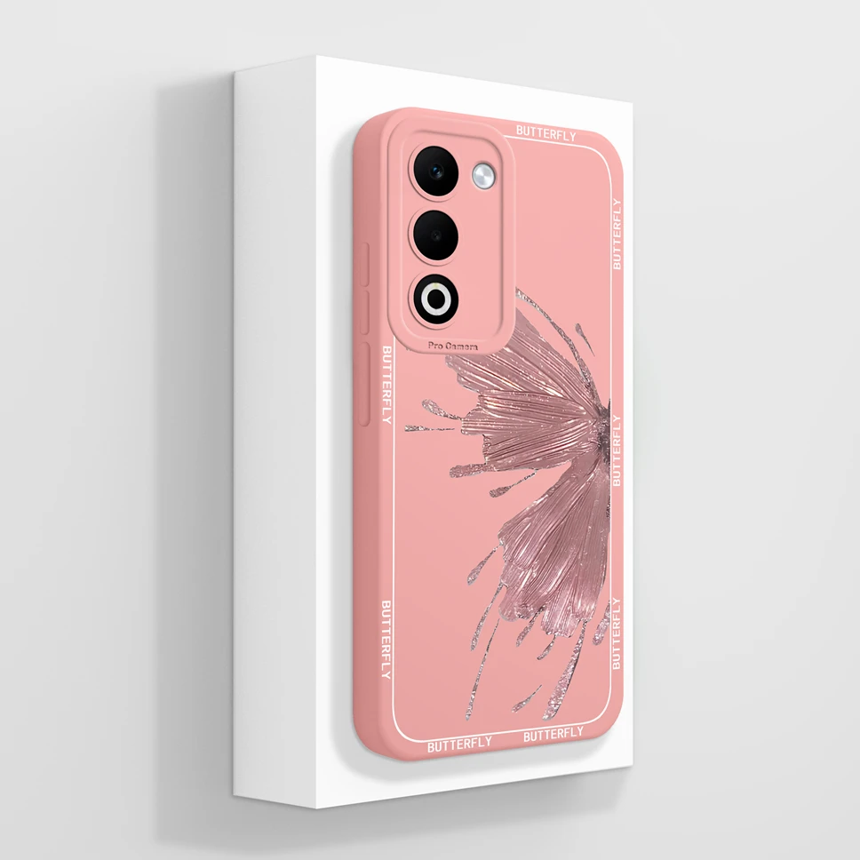 Elegant Butterfly Pattern Shockproof Silicone Phone Case