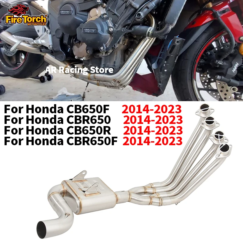 

Slip On For Honda CBR650 CB650R CB650F CBR650F CBR 650 2014- 2023 Motorcycle Front Link Pipe Exhaust Escape Moto System Modified