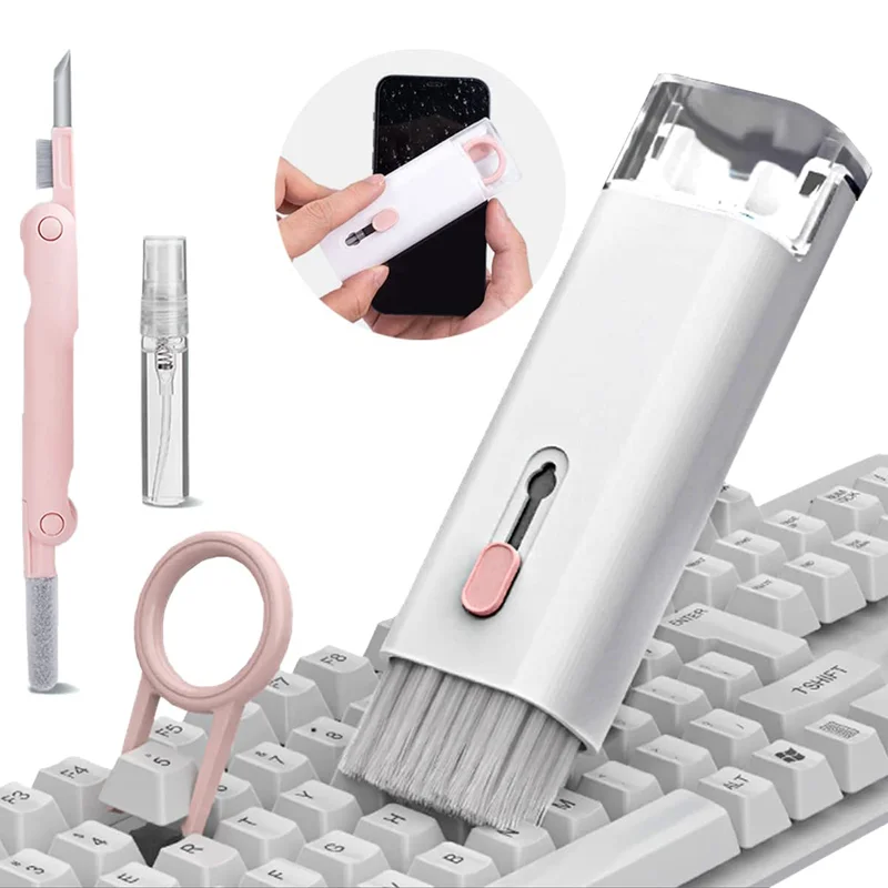 

7-in-1 Clean Brush Computer Keyboard Brush Kit Earphone Cleaning Pen For Headset AirPods iPad Phone Cleaning Tools Keycap Puller