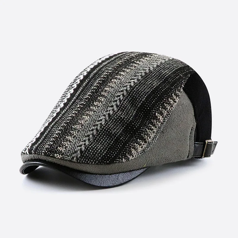 Adjustable Newsboy Hats for Men Flat Cap Male Irish Cabbie Gatsby Tweed Ivy Berets cotton newsboy cap berets hat