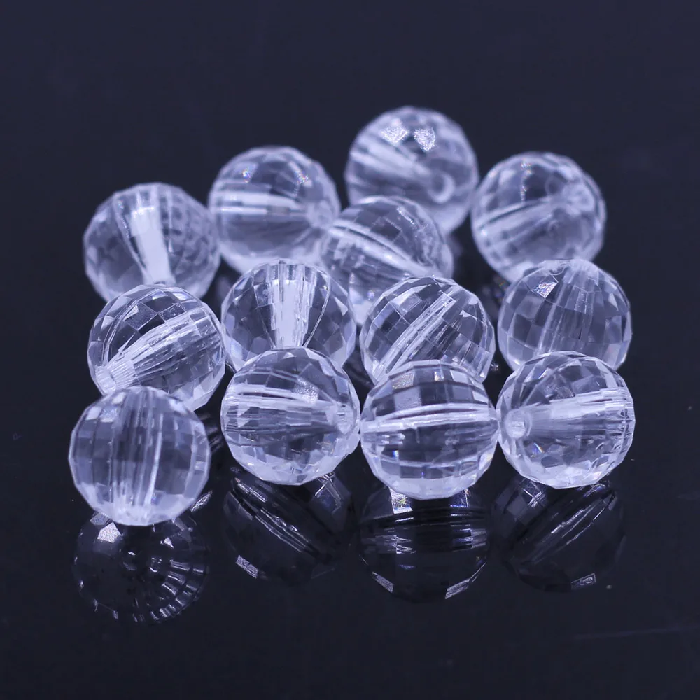 

Spacer Beads Acrylic Faceted Earth Shape Round Black For Charm Necklaces Crafts Jewelry DIY Accessories 10mm