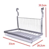Stainless Steel Folding Hanging Dish Rack Draining Bowl Rack Plates Organizer Tableware Kitchen Storage Kitchen Organizer Shelf 5